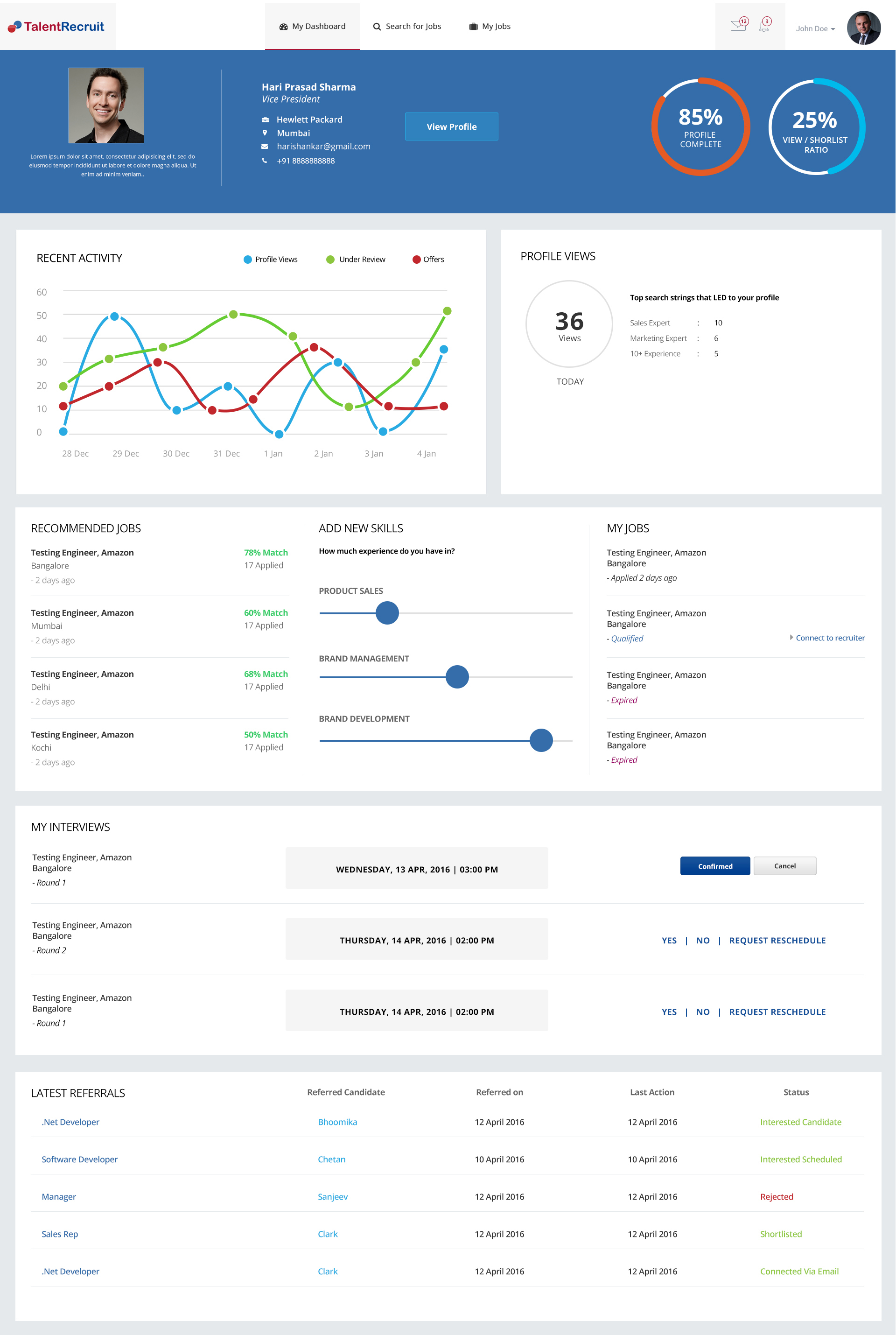 TalentRecruit Screenshots